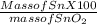 \frac{MassofSnX100}{massofSnO_{2} }