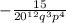 - \frac{15}{ 20^{12} q^{3} p^{4}   }