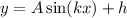 y = A\sin(kx) + h