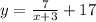 y=\frac{7}{x+3}+17