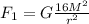 F_{1}=G\frac{16M^2}{r^2}