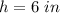 h=6\ in