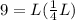 9=L(\frac{1}{4}L)