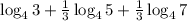 \log_43+\frac{1}{3}\log_45 +\frac{1}{3}\log_47