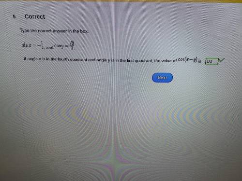 type the correct answer in the box, and . if angle x is in the fourth quadrant and angle y is in the