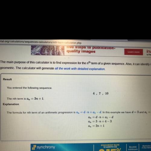 The diagram below represents the first three terms of a sequence. assuming the pattern continues,whi