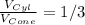 \frac{V_{Cyl}}{V_{Cone} } =1/3