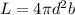 L = 4\pi d^2b