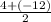 \frac{4 + (-12)}{2}