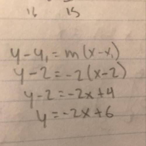 The equation of a line is y=-2x+1. what is the equation of a line that is parallel to the first line