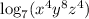 \log_7(x^4y^8z^4)