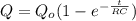 Q=Q_o(1-e^{-\frac{t}{RC}})