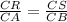 \frac{CR}{CA} = \frac{CS}{CB}