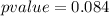 p value = 0.084