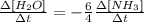 \frac{\Delta [H_2O]}{\Delta t}=-\frac{6}{4}\frac{\Delta [NH_3]}{\Delta t}