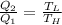 \frac{Q_2}{Q_1}=\frac{T_L}{T_H}