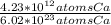 \frac{4.23 *  10^{12}  atoms Ca}{6.02 *  10^{23}  atoms Ca}