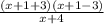 \frac{(x + 1 + 3)(x + 1 - 3)}{x + 4}