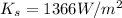 K_s = 1366 W/m^2