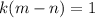 k(m-n)=1