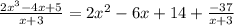 \frac{2x^3-4x+5}{x+3}=2x^2-6x+14+\frac{-37}{x+3}