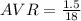 AVR = \frac{1.5}{18}