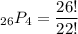 _{26}P_{4}=\dfrac{26!}{22!}