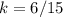 k = 6/15&#10;