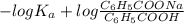 -log K_{a} + log \frac{C_{6}H_{5}COONa}{C_{6}H_{5}COOH}