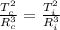 \frac{T_c^2}{R_c^3} = \frac{T_i^2}{R_i^3}