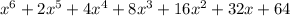 x^6+2x^5+4x^4+8x^3+16x^2+32x+64