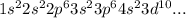 1s^22s^22p^63s^23p^64s^23d^{10}...