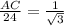 \frac{AC}{24} = \frac{1}{\sqrt 3}