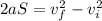 2aS=v_f^2-v_i^2