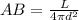 AB= \frac{L}{4\pi d^2}