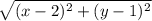 \sqrt{(x-2)^{2} +(y-1)^{2} }