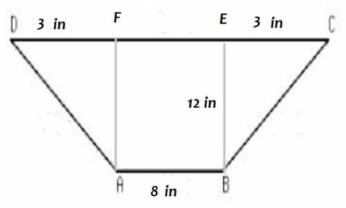 What is the area of this trapezoid?  96 in² 132 in² 168 in² 1344 in² trapezoid a b c d with parallel