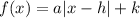 f(x) = a|x - h|+ k