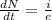 \frac{dN}{dt} = \frac{i}{e}