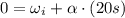 0= \omega _i + \alpha \cdot (20 s)