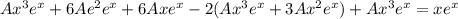 Ax^3e^x+6Ae^2e^x+6Axe^x-2(Ax^3e^x+3Ax^2e^x)+Ax^3e^x=xe^x