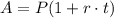 A= P(1+r \cdot t)