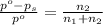 \frac{p^o-p_s}{p^o}=\frac{n_2}{n_1+n_2}