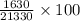 \frac{1630}{21330}\times 100