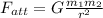 F_{att}=G\frac{m_{1}m_{2}}{r^{2}}