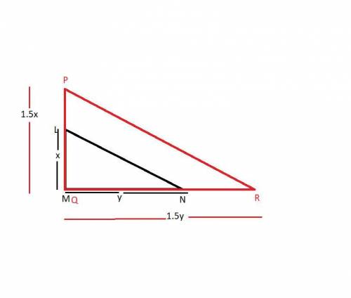 Will mark  ellie drew δlmn, in which m∠lmn = 90°. she then drew δpqr, which was a dilation of δlmn b