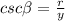 csc \beta = \frac{r}{y}