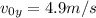 v_{0y}=4.9 m/s