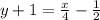 y+1=\frac{x}{4}-\frac{1}{2}