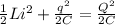 \frac{1}{2}Li^2 + \frac{q^2}{2C} = \frac{Q^2}{2C}